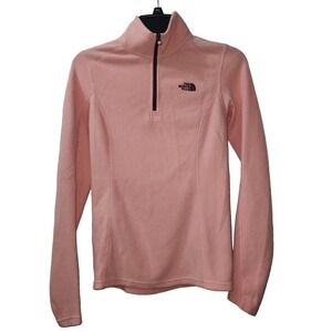 The North Face Fleece Pullover Quarter Zip Activewear Top‎ Pink Womens